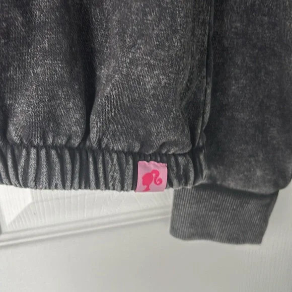 Barbie Black Sweatshirt with Pink Logo - Picture 4 of 5